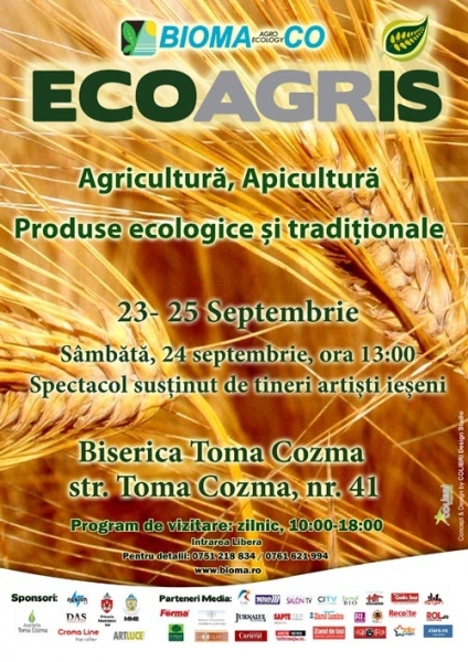 Ediţie aniversară a Târgului de Agricultură, Apicultură şi Produse naturale, ecologice şi tradiţionale - ECOAGRIS