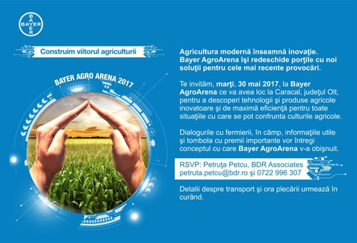 BAYER AGRO ARENA 2017. Nu rataţi!