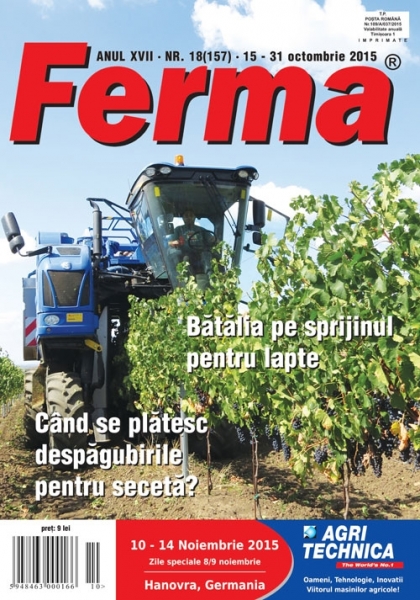 Citeşte revista Ferma, ediţia 15-31 octombrie 2015!