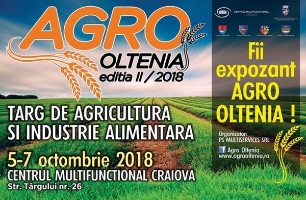 Agenda expo: AGRO Oltenia, a II-a ediţie, la început de octombrie