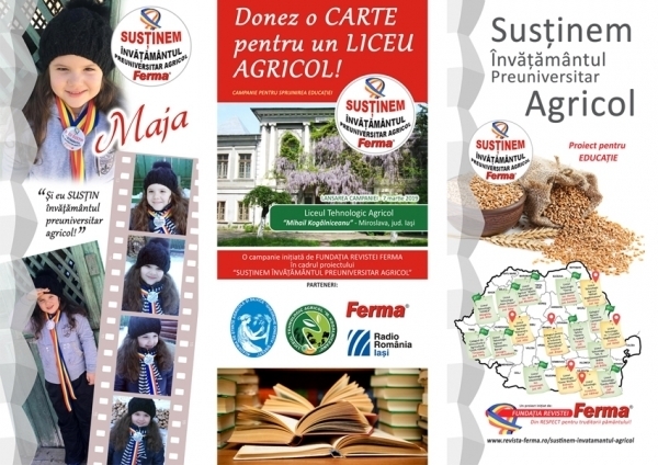 DONEZ O CARTE PENTRU UN LICEU AGRICOL!