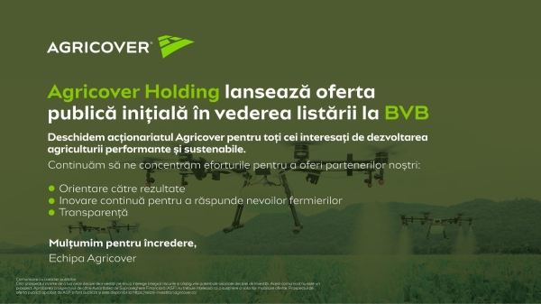 Agricover Holding SA vine la Bursa de Valori București