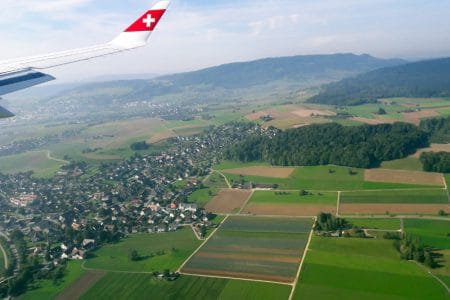 elvetia din avion o