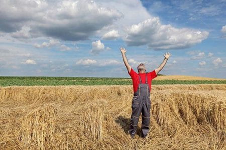 fermier maini ridicate o