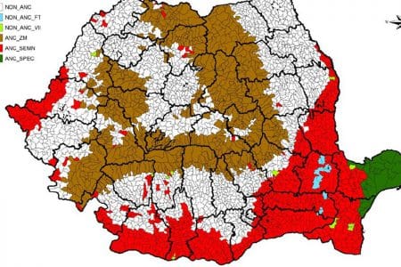 harta cu zone defavorizate o